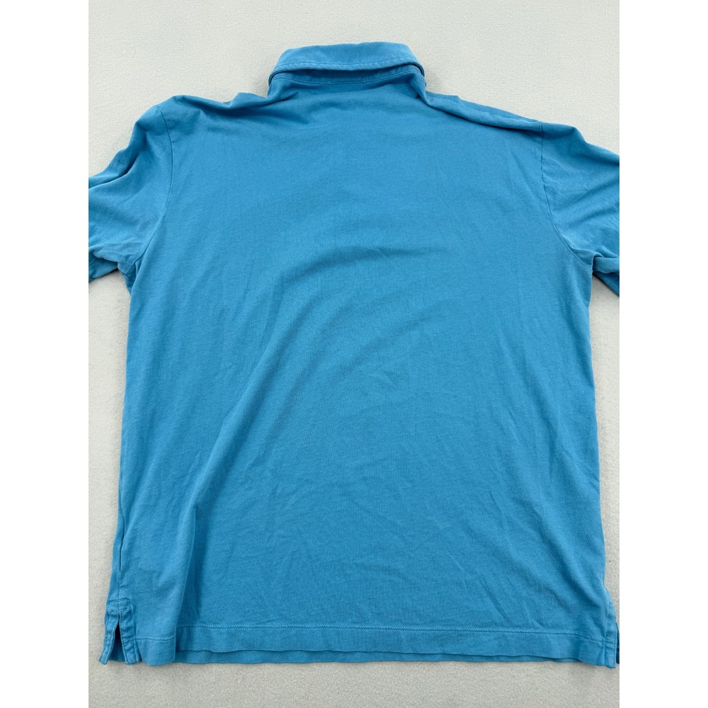 Patagonia Organic Cotton Short Sleeve Polo Mens Mโ Blue Trout Logo Gorpcore - Picture 9 of 9